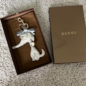Gucci dog keychain